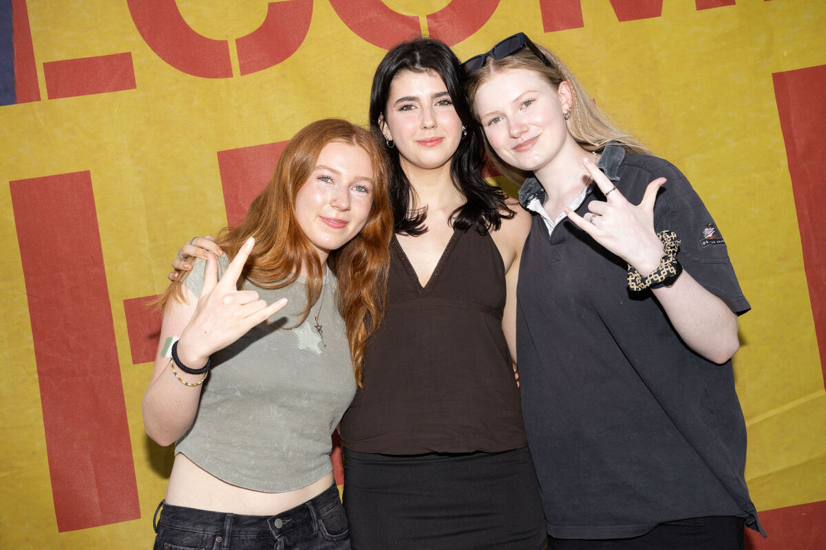 Emer Kelly, Ciara Dennehy and Slaney O’Brien from Rochestown going to see Kneecap at Live At The Marquee. Picture: Darragh Kane Emer Kelly, Ciara Dennehy and Slaney O’Brien from Rochestown going to see Kneecap at Live At The Marquee. Picture: Darragh Kane