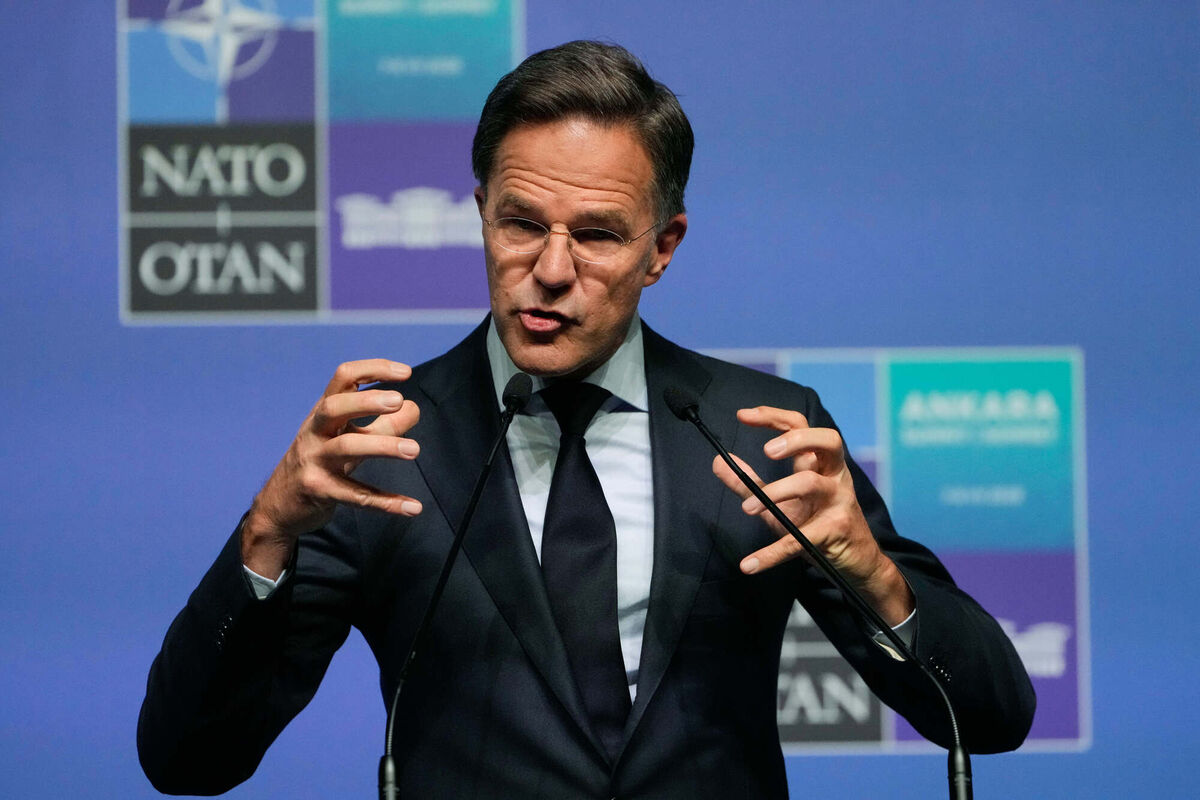 NATO Secretary General Mark Rutte speaks during a media conference at the International Media Center ahead of the NATO Summit in Ankara, Turkey, Monday, July 6, 2026. (AP Photo/Hussein Malla) NATO Secretary General Mark Rutte speaks during a media conference at the International Media Center ahead of the NATO Summit in Ankara, Turkey, Monday, July 6, 2026. (AP Photo/Hussein Malla)