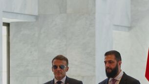 Syrian President Ahmad al-Sharaa, right, meets French President Emmanuel Macron at the presidential palace (Ghaith Alsayed/AP) Syrian President Ahmad al-Sharaa, right, meets French President Emmanuel Macron at the presidential palace (Ghaith Alsayed/AP)