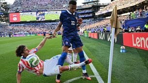 <p>Kylian Mbappé knew France needed to get their hands dirty to cope with Paraguay’s dark arts. Photo: Mauro Pimentel/AFP/Getty </p> <p>Kylian Mbappé knew France needed to get their hands dirty to cope with Paraguay’s dark arts. Photo: Mauro Pimentel/AFP/Getty </p>