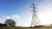 Electric Pylons-Stock Photo