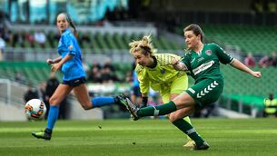 <p>SHINE ON: Clare Shine scores the winner for Cork City in the 2017 Women's FAI Cup final. Pic: Ramsey Cardy/Sportsfile</p> <p>SHINE ON: Clare Shine scores the winner for Cork City in the 2017 Women's FAI Cup final. Pic: Ramsey Cardy/Sportsfile</p>