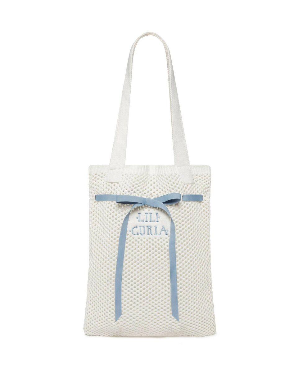 Ribbon Knit Tote, €140, Lili Curia Ribbon Knit Tote, €140, Lili Curia
