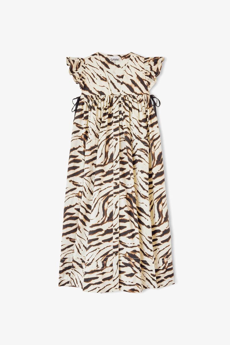 Zebra Print Angel Sleeve Nightie Style Dress, €325, Ganni Zebra Print Angel Sleeve Nightie Style Dress, €325, Ganni