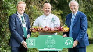 <p>L-R: Mr. Dale Crammond (ASA President), Mr. Phillip Gleeson (Executive Head Chef, Killashee) & Dr. Michael Berkery (FBD Trust Chairman). The future of Ireland's food production system will be the central focus of this year’s conference under the theme, "Roots of Resilience: Safeguarding Our Food Production Model for the Next Generation. Picture: Finbarr O'Rourke </p> <p>L-R: Mr. Dale Crammond (ASA President), Mr. Phillip Gleeson (Executive Head Chef, Killashee) & Dr. Michael Berkery (FBD Trust Chairman). The future of Ireland's food production system will be the central focus of this year’s conference under the theme, "Roots of Resilience: Safeguarding Our Food Production Model for the Next Generation. Picture: Finbarr O'Rourke </p>