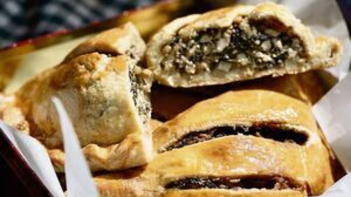 Spinach, Feta, Potato & Onion Cornish Pasties