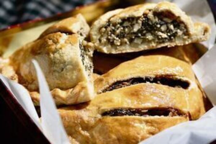 Spinach, Feta, Potato & Onion Cornish Pasties
