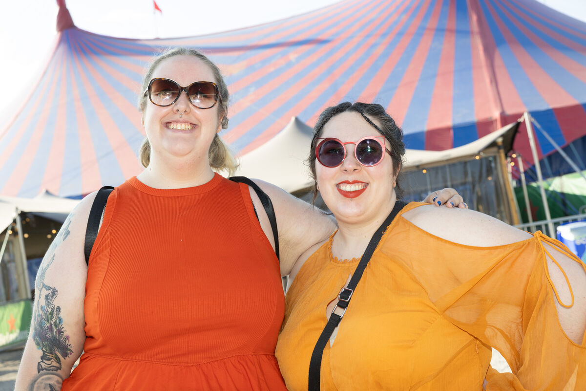 Sarah Gamboni and Jacqueline Wantuch, both from Ballincollig, heading into the Marquee to see Kesha's gig. Picture: Darragh Kane Sarah Gamboni and Jacqueline Wantuch, both from Ballincollig, heading into the Marquee to see Kesha's gig. Picture: Darragh Kane