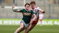 Gearoid White is tackled by Turlough Muldoon 30/5/2026