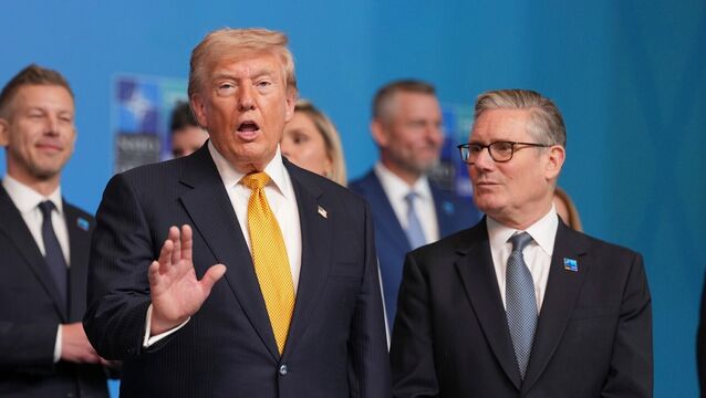 <p>US President Donald Trump (left) and Prime Minister Sir Keir Starmer attend the Nato Summit in Ankara, Turkey. Picture date: Wednesday July 8, 2026. PA Photo. Photo credit should read: Alastair Grant/PA Wire</p>
