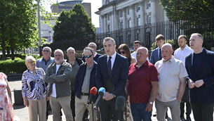 <p>Lawyer Gavin Booth of Phoenix Law speaking to the media flanked by victims of a UVF gun attack at The Thierafurth Inn in Kilcoo, Co Down in 1992 (Mark Marlow/PA)</p> <p>Lawyer Gavin Booth of Phoenix Law speaking to the media flanked by victims of a UVF gun attack at The Thierafurth Inn in Kilcoo, Co Down in 1992 (Mark Marlow/PA)</p>