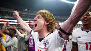 <p>England’s Anthony Gordon and Morgan Rogers celebrate victory with team-mates following the FIFA World Cup Round of 16 match at Mexico City Stadium, Mexico. Picture date: Sunday July 5, 2026.</p> <p>England’s Anthony Gordon and Morgan Rogers celebrate victory with team-mates following the FIFA World Cup Round of 16 match at Mexico City Stadium, Mexico. Picture date: Sunday July 5, 2026.</p>