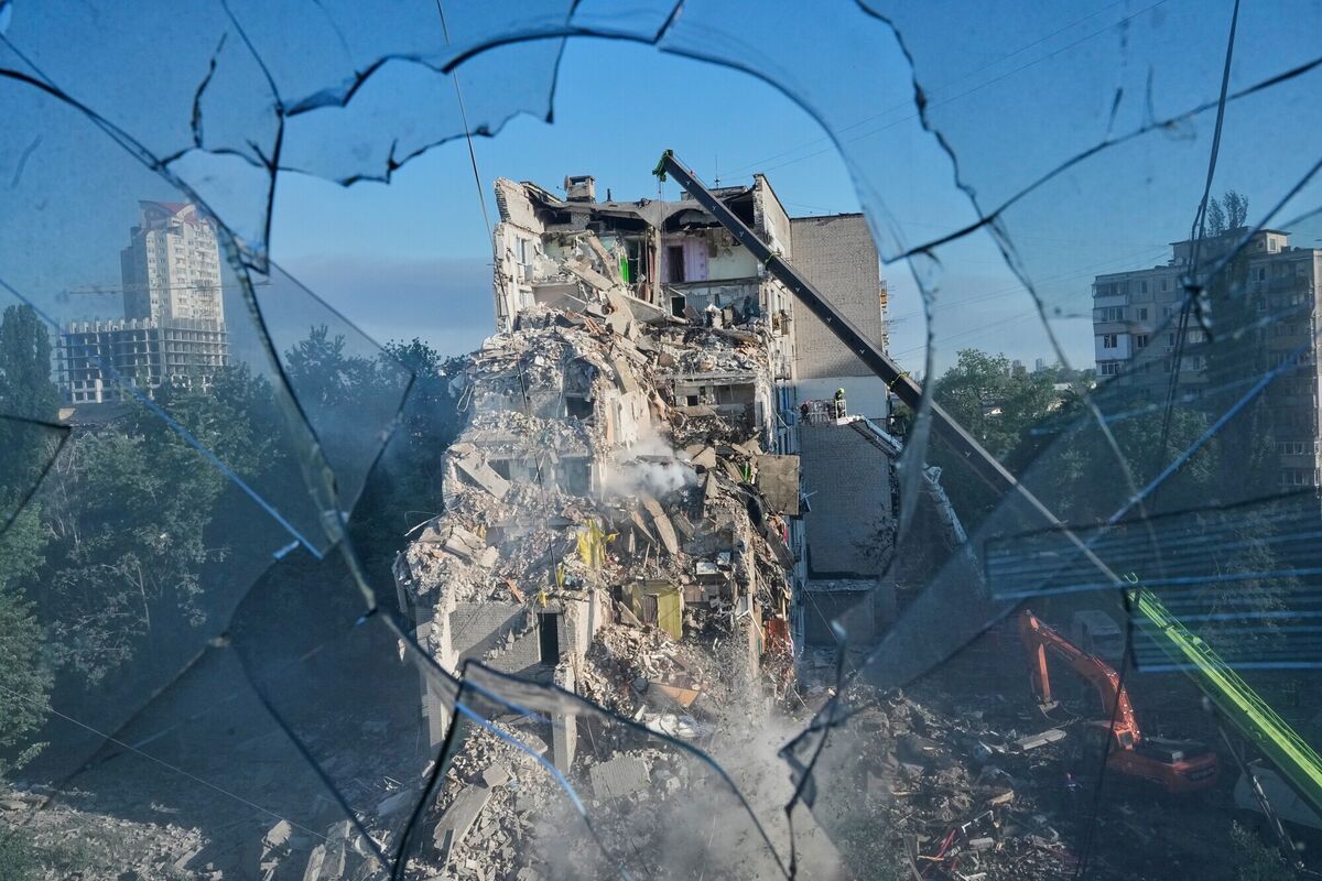 A residential apartment building is seen damaged after a Russian strike on Kyiv, Ukraine, Thursday, July 2, 2026. (AP Photo/Efrem Lukatsky) A residential apartment building is seen damaged after a Russian strike on Kyiv, Ukraine, Thursday, July 2, 2026. (AP Photo/Efrem Lukatsky)