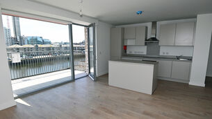 <p>River views: The Kitchen/ living room of a two-bed at Horgan's Quay apartments. Picture: Eddie O'Hare</p> <p>River views: The Kitchen/ living room of a two-bed at Horgan's Quay apartments. Picture: Eddie O'Hare</p>