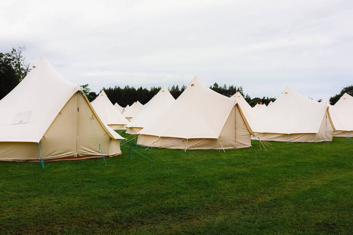 Glamping tents at Kaleidoscope