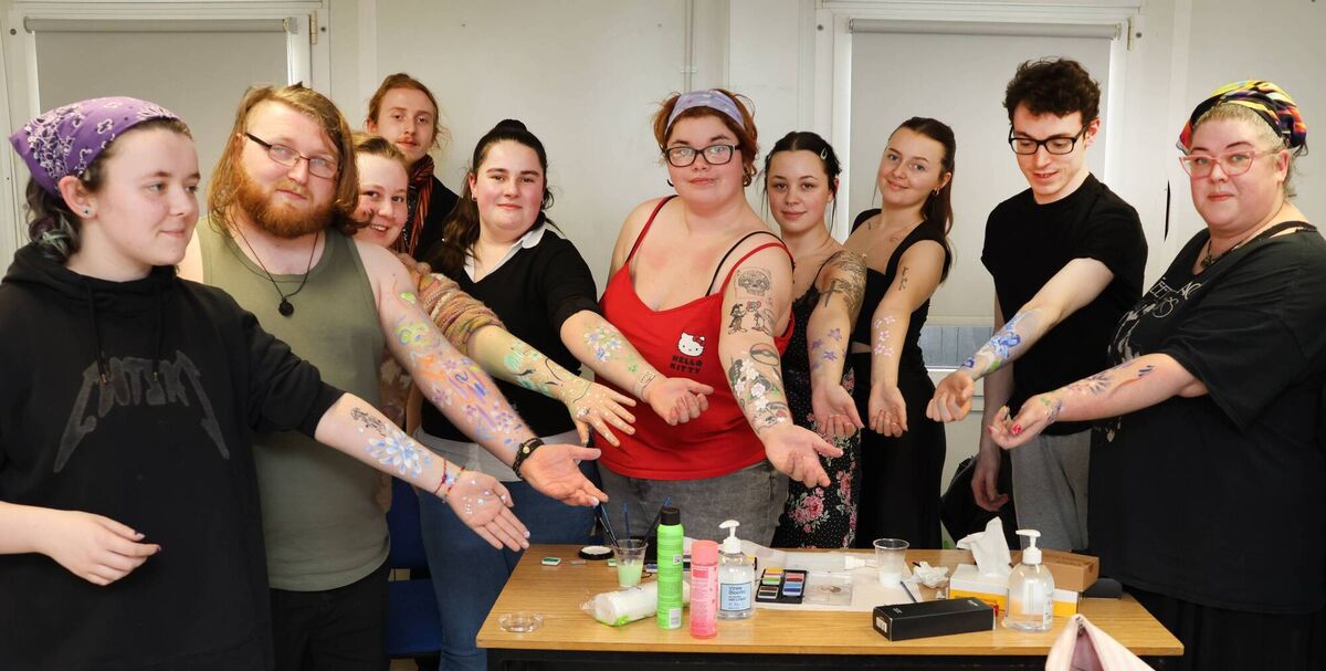 Dublin Body Paint workshop at Waterford College of Further Education with Caitriona Giblin. Picture: Joe Evans Dublin Body Paint workshop at Waterford College of Further Education with Caitriona Giblin. Picture: Joe Evans