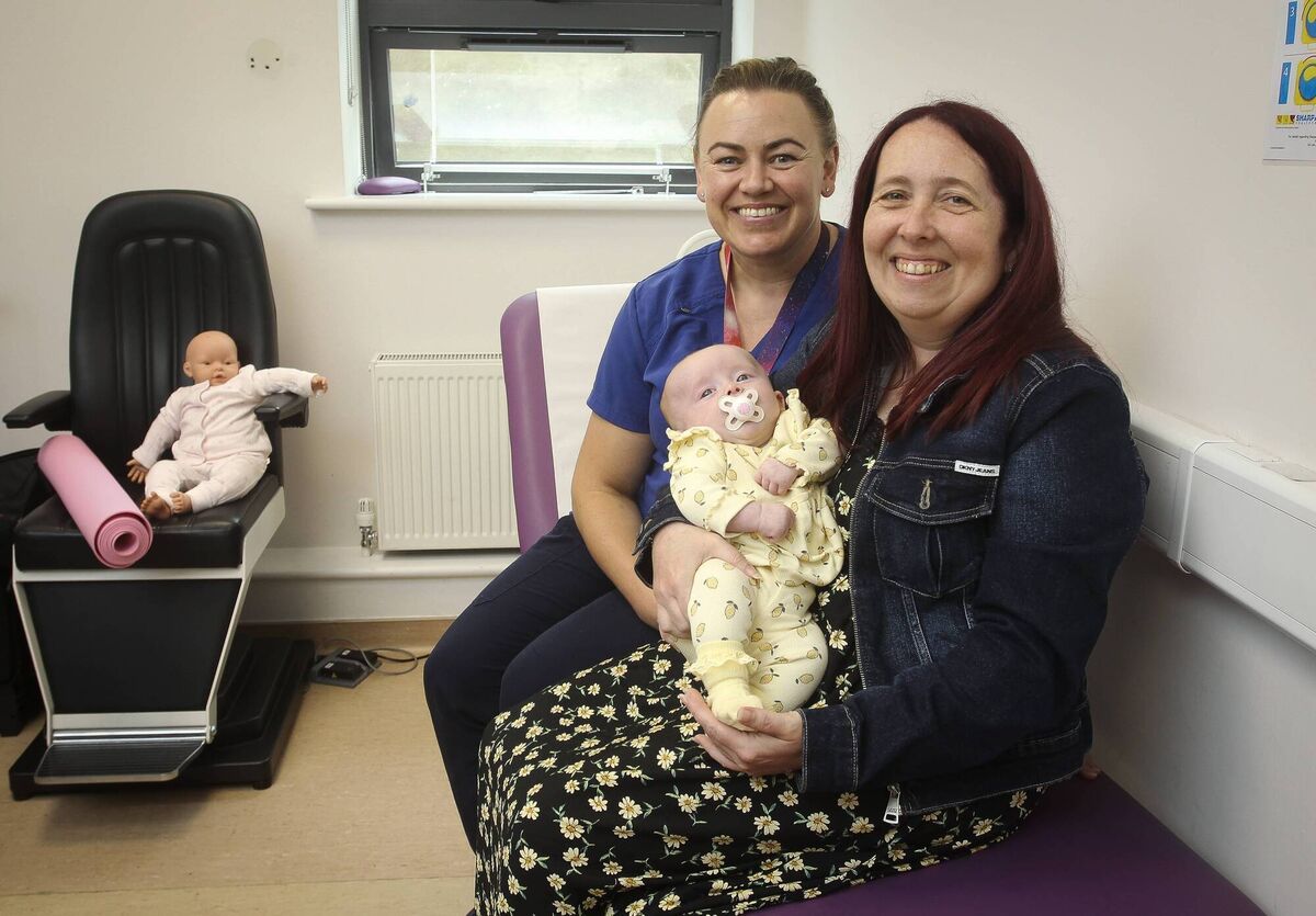 Clinical midwife manager, Gwen O'Neill, Parent Lisa Dalton and baby Jasmine at the Wicklow Primary Care, Post Natal Hub, Port road, Wicklow. Picture: Garry O'Neill.