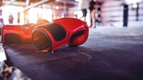 Muay Thai workout - boxing gloves close up