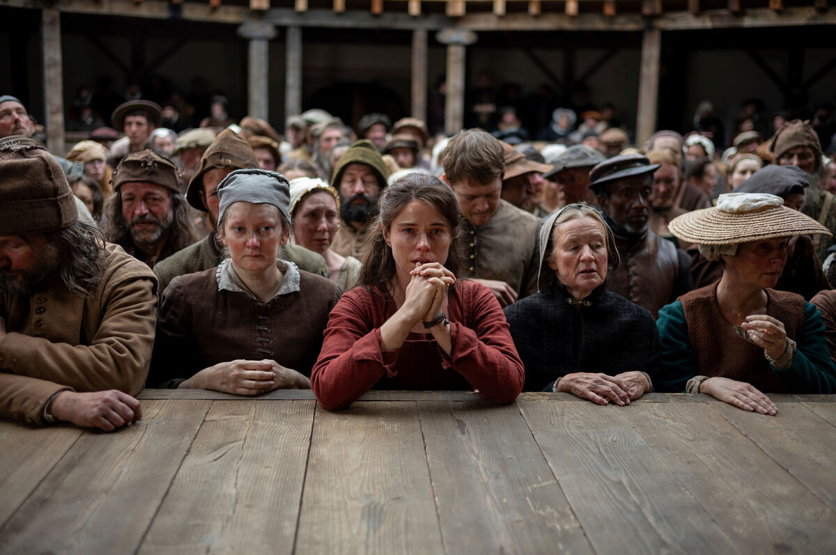 Jessie Buckley (centre) in Hamnet. Photo: Agata Grzybowska/Focus Features via AP