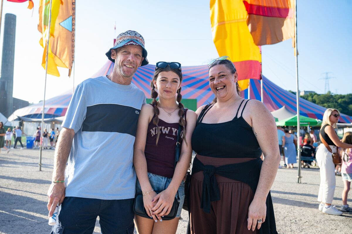 Greg, Mia, and Kerry McMahon from Clare at Live at the Marquee before Tom Grennan's performance. Picture: Chani Anderson Greg, Mia, and Kerry McMahon from Clare at Live at the Marquee before Tom Grennan's performance. Picture: Chani Anderson