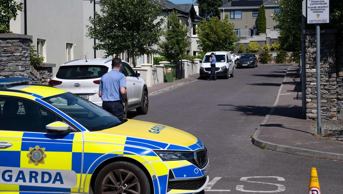Gardai at the scene of Homeland Estate, Muckross Road, Killarney, where the body of a woman was found on Tuesday. Picture: Don MacMonagle Gardai at the scene of Homeland Estate, Muckross Road, Killarney, where the body of a woman was found on Tuesday. Picture: Don MacMonagle