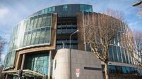 Architectural detail of The Criminal Courts of Justice in Dublin Ireland