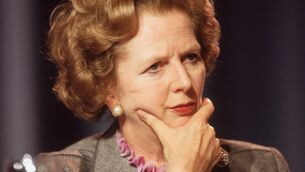 <p>British prime minister Margaret Thatcher looking pensive. Pic: Hulton Archive/Getty Images.</p>