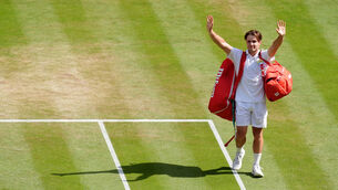<p>Arthur Fery following his semi-final match against Alexander Zverev.</p>
