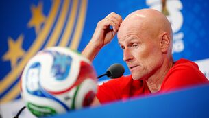 <p>NOT SO STALE: Norway manager Stale Solbakken during a press conference at Miami Stadium. Pic: Bradley Collyer/PA Wire.</p>