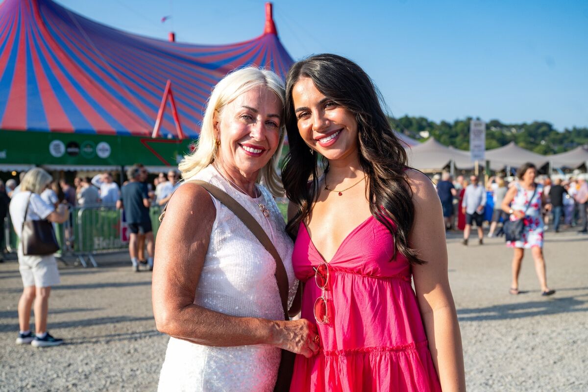 Madeline and Ava Chisholm from Kilcully pictured before the James Taylor concert at Live at the Marquee. Picture: Chani Anderson