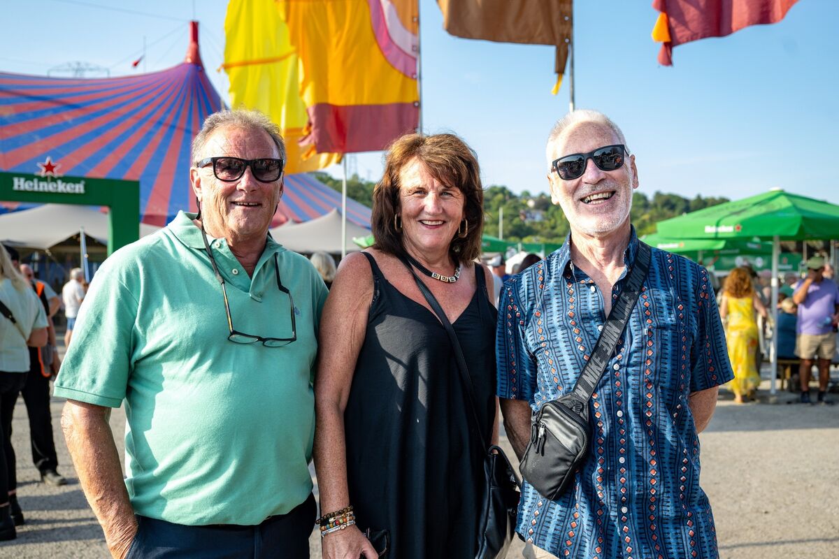 Nick and Anne O’Dwyer and Frank Cantwell, all from Tipperary, at Live at the Marquee in Cork ahead of the James Taylor concert on Friday night. Picture: Chani Anderson