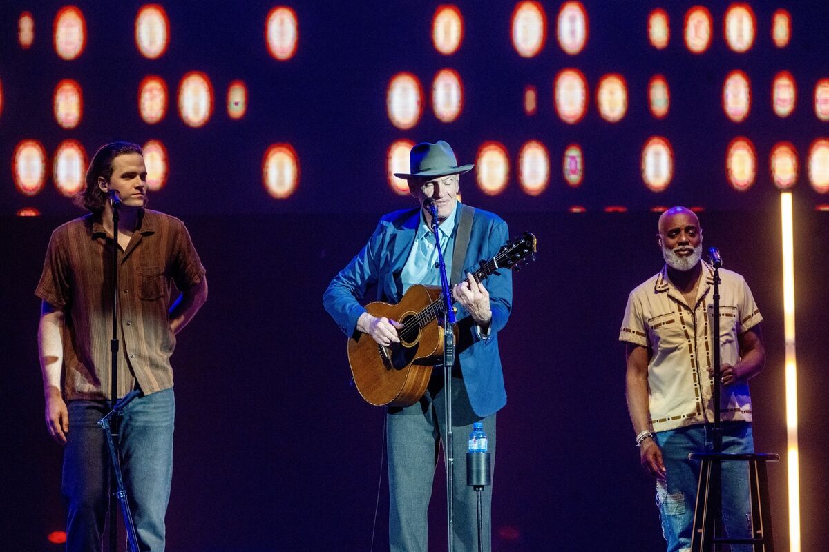 James Taylor performing on stage with his All Star Band at Live at the Marquee in Cork. Picture: Chani Anderson