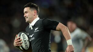 <p>RECORD BREAKER: New Zealand's Will Jordan smiles as he runs in for a try against Italy in their Nations Championship match in Wellington. Pic: Phil Walter/Getty Images</p> <p>RECORD BREAKER: New Zealand's Will Jordan smiles as he runs in for a try against Italy in their Nations Championship match in Wellington. Pic: Phil Walter/Getty Images</p>