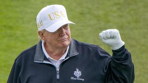 <p>US President Donald Trump at the New Course, the second championship course at Trump International Golf Links (Jane Barlow/PA)</p> <p>US President Donald Trump at the New Course, the second championship course at Trump International Golf Links (Jane Barlow/PA)</p>