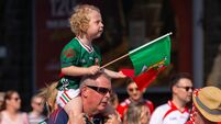 GAA All-Ireland Senior Football Championship Semi-Final Mayo vs Louth Mayo fans Tim and Enya Conway ahead of the game 11/7/2026