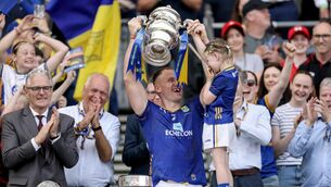 <p>CHAMPIONS: Wicklow's Dean Healy lifts the Tailteann Cup. Pic: ©INPHO/Laszlo Geczo.</p> <p>CHAMPIONS: Wicklow's Dean Healy lifts the Tailteann Cup. Pic: ©INPHO/Laszlo Geczo.</p>