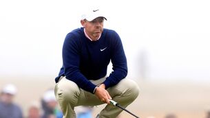 <p>Rory McIlroy eyes up a putt on the 6th green during day three of the Genesis Scottish Open. Pic: Steve Welsh/PA</p> <p>Rory McIlroy eyes up a putt on the 6th green during day three of the Genesis Scottish Open. Pic: Steve Welsh/PA</p>