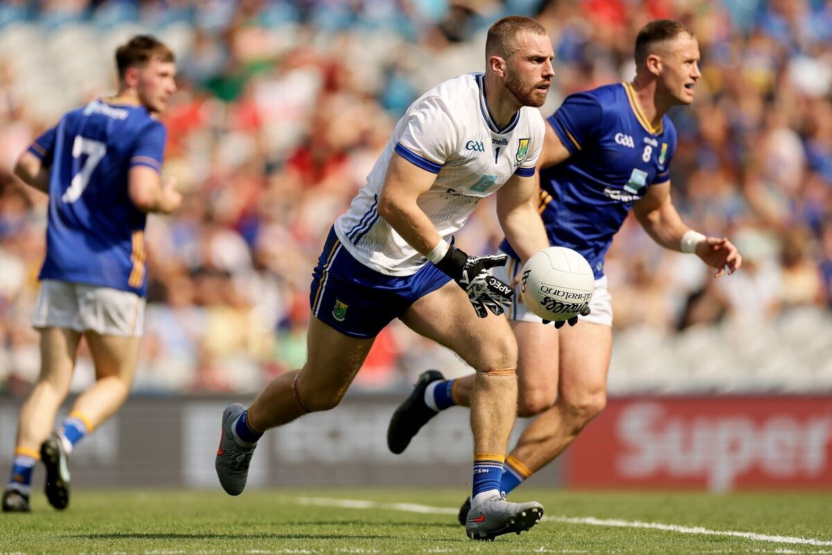 Wicklow hero Mark Jackson plays the ball out from the back against Down. Pic: Laszlo Geczo/Inpho Wicklow hero Mark Jackson plays the ball out from the back against Down. Pic: Laszlo Geczo/Inpho