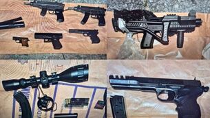 <p>Some of the weapons seized by gardai (An Garda Sionchana/PA)</p>