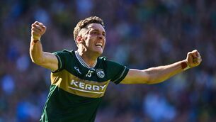 <p>BACK TO THE FINAL: Kerry's David Clifford celebrates after scoring a late point. Pic: Piaras Ó Mídheach/Sportsfile</p>
