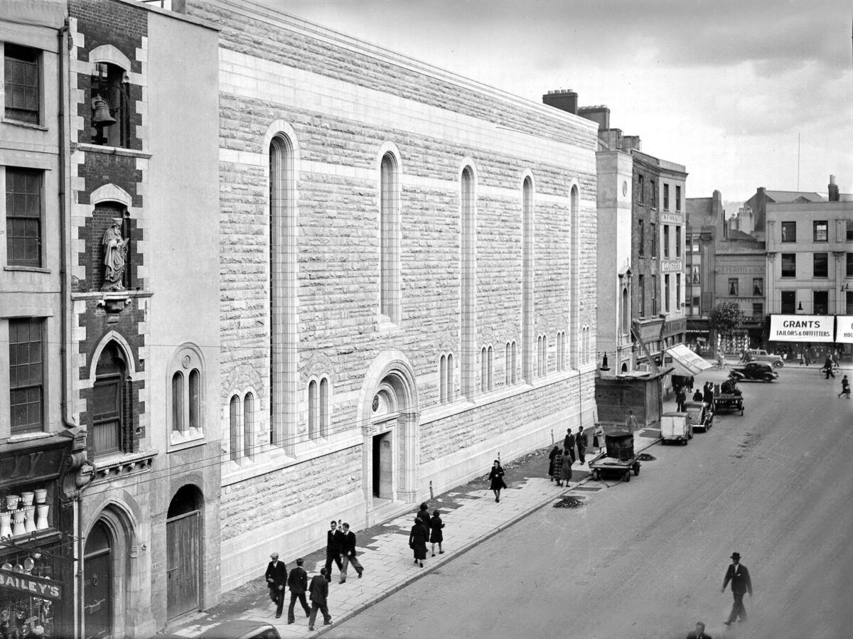 St Augustine's Church extension at Washington St and Grand Parade in Cork city centre shortly after completion in September 1940. Picture: Irish Examiner Archive 