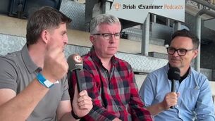 <p>Maurice Brosnan, John Fogarty and Brendan O'Brien of the Irish Examiner in Croke Park after Kerry's All-Ireland semi-final win over Dublin.</p>