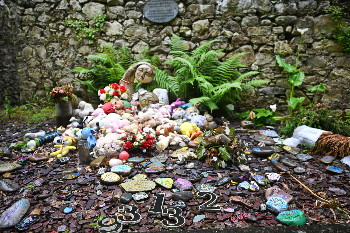 Painted stones and stuffed toys at the 'folly' of the nuns graveyard site in memory of those affected by the former mother and baby home at Bessborough, Cork. Picture: Larry Cummins Painted stones and stuffed toys at the 'folly' of the nuns graveyard site in memory of those affected by the former mother and baby home at Bessborough, Cork. Picture: Larry Cummins