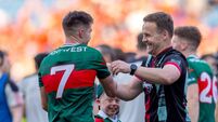 Andy Moran celebrates with Enda Hession after the game 11/7/2026