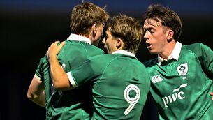 <p>Ireland’s Daniel Ryan celebrates scoring a try with Christopher Barrett. Levan Verdzeuli/Inpho</p> <p>Ireland’s Daniel Ryan celebrates scoring a try with Christopher Barrett. Levan Verdzeuli/Inpho</p>