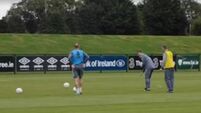 WATCH: Roy Keane nails the crossbar challenge during Ireland training