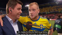 WATCH: John Guidetti is PUMPED in this post-match interview