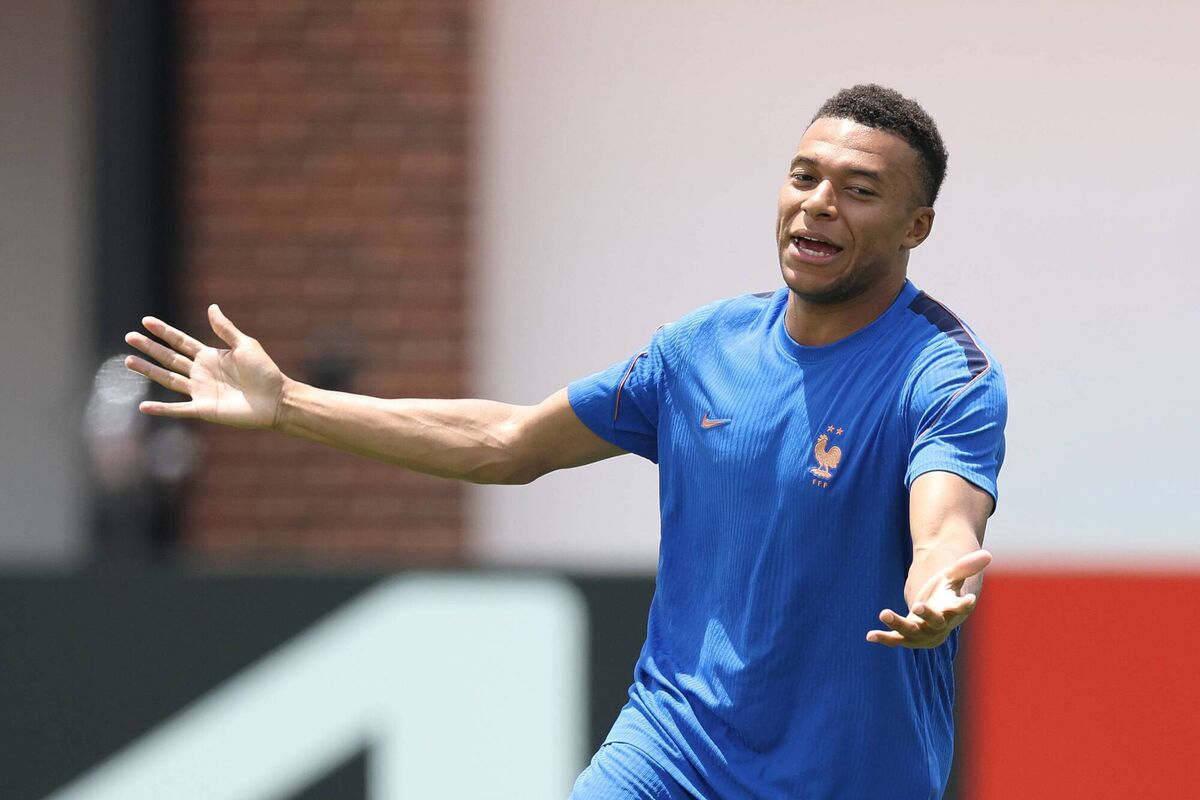 Kylian Mbappe during a France Training Session in Arlington, Texas. Pic: Stacy Revere/Getty Kylian Mbappe during a France Training Session in Arlington, Texas. Pic: Stacy Revere/Getty