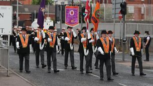 <p>The return parade by Ligoniel Orange lodges past Ardoyne in the north of the city was given the green light to take place a day later by the Parades Commission for the second year in a row. Picture: Niall Carson/PA Wire</p> <p>The return parade by Ligoniel Orange lodges past Ardoyne in the north of the city was given the green light to take place a day later by the Parades Commission for the second year in a row. Picture: Niall Carson/PA Wire</p>