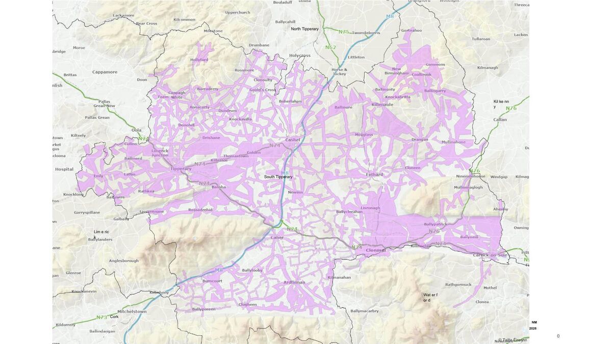 Locations in South Tipperary where water conservation orders are in place.